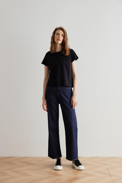 COCO ZONE “超薄原牛”100棉复古牛仔裤显瘦百搭气质直筒裤24C10117 商品图2