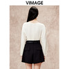 VIMAGE纬漫纪气质新中式盘扣显瘦暗纹衬衫上衣秋新款V2213815 商品缩略图4
