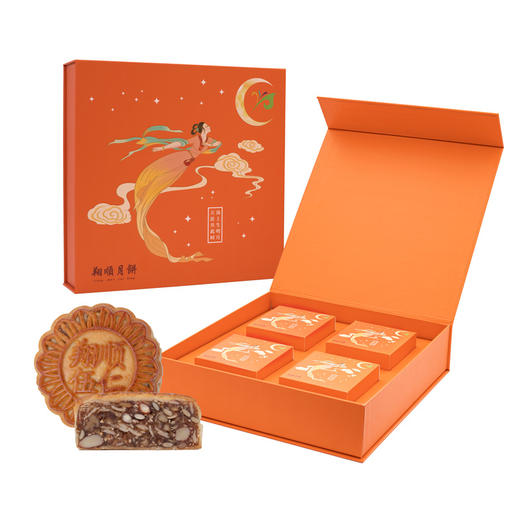 2025翔顺月饼系列 流心七星月660g精装四色月600g特色咸五仁月600g豪华火腿五仁月饼600g 商品图2