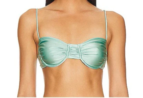 Jade Swim - Mia Top - Seafoam Sheen - 女装 - 泳装上衣 - 蓝色