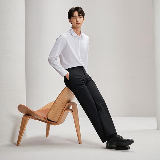【针织弹力】柒牌男士西裤2025秋冬厚款商务休闲含羊毛舒适直筒裤	127H71630 商品图3