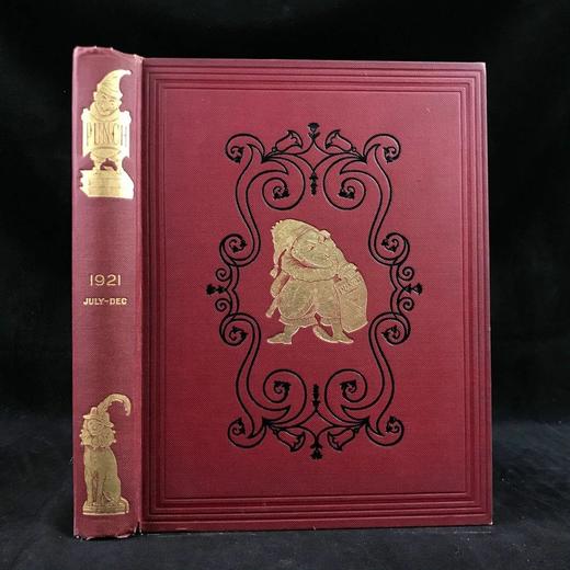 1921年7-12月 英国讽刺漫画杂志《笨拙》（含多幅彩色） 漆布精装16开 商品图0