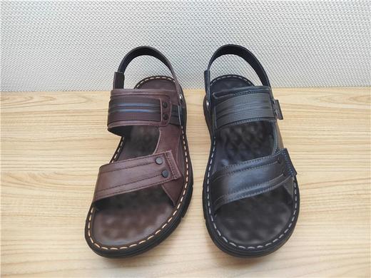 2023年夏季新品豪行13255611纯牛皮平底男士沙滩鞋凉拖鞋 商品图0
