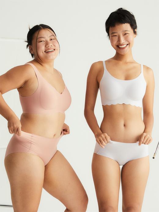 半醒粉底液无痕内裤（组合装） 防夹臀3A抗菌纯棉裆三角内裤 U0080 商品图2