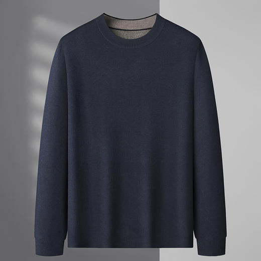 【羊毛】【新款DWP】大依优型大码羊毛衫针织衫圆领加肥加大毛衣大号胖子宽松毛衫男装上衣打底 商品图4