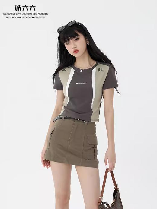 <曾小咸推荐>微信粉丝秒杀专场 仅此今天 活动结束下架  工装牛仔半身裙女2023夏新款时尚百搭高腰口袋休闲A字短裙日常159 立减89.01 秒杀69.99！！ 商品图1