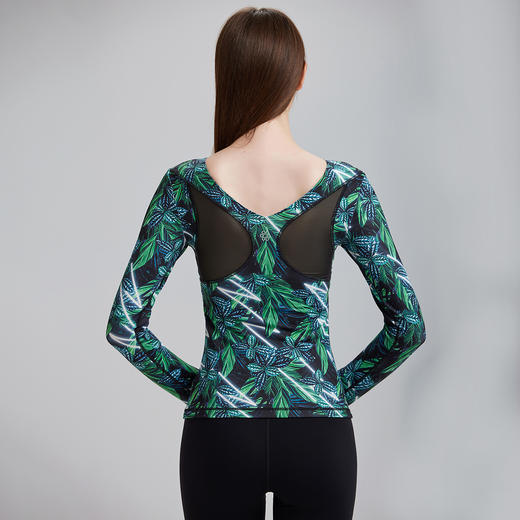 F06370凡圣瑜伽塑型美体瑜珈服长袖T恤 商品图9