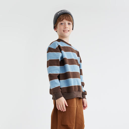 【珠地空气层】儿童条纹银行卫衣 PQWY2407 商品图4