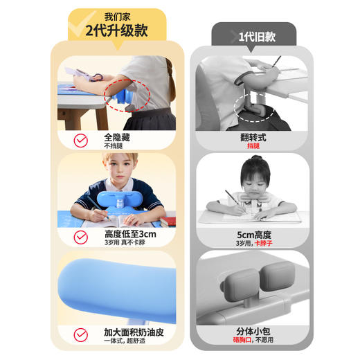 猫太子坐姿矫正器小学生桌面款隐藏儿童写字姿势防近视防低头写作业学习书桌座椅纠正正姿防驼背视力保护神器 商品图1