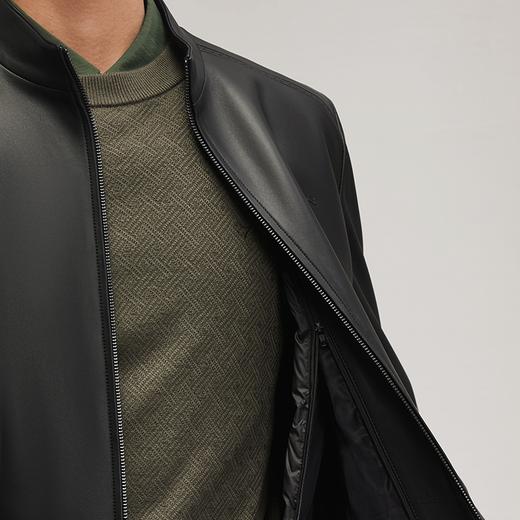 【绵羊皮】柒牌皮衣羽绒服男士2024秋冬新款立领商务休闲保暖外套	127J70550 商品图2