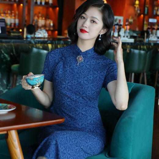 OY-24279中国风复古女装夏季2024年新款棉麻日常改良旗袍24279 商品图1