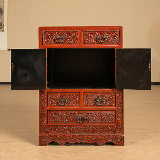 民国 剔犀云纹百宝箱 商品图3