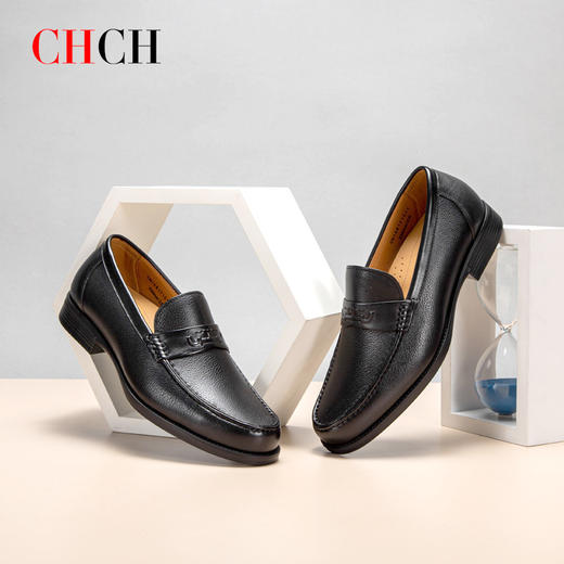 CHCH平衡鞋牛皮革一脚蹬简约商务男鞋CM1A6171 商品图0