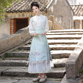 高端汉服明制通勤日常重工织金汉服套装新中式马面裙MLS158