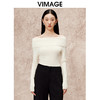 VIMAGE纬漫纪时尚性感露肩一字领修身长袖针织衫秋季新款V2201820 商品缩略图0