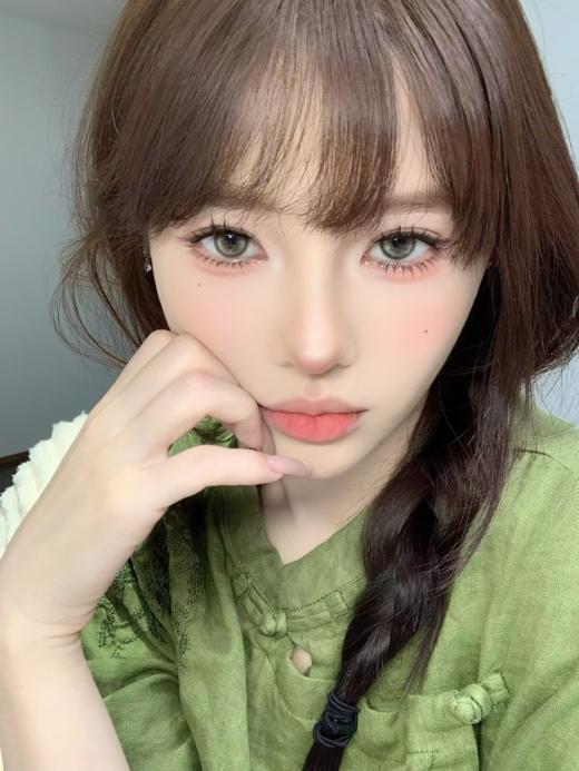 Clairecolor 年抛 拒绝内耗/接纳自己 14.2mm 绿/棕 拍下即为一副两片 商品图2