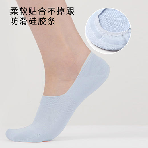 半醒蚕丝船袜男浅口防滑不掉跟隐形薄款吸汗透气抗菌纯色袜子 商品图2