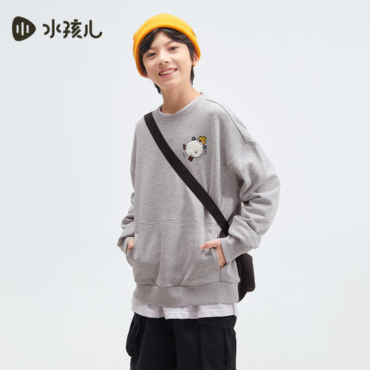 水孩儿童装春秋款女童卫衣男童上衣休闲柔软舒适宽松透气运动 商品图0