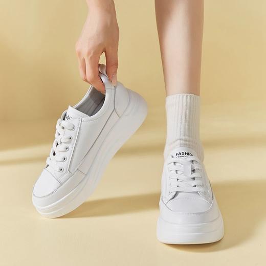 ZHR小白鞋板鞋女厚底鞋子ins百搭运动鞋女网红增高鞋多巴胺休闲鞋 商品图3