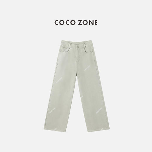 COCO ZONE100棉夏季新款显瘦百搭牛仔裤时尚浅色直筒裤CC1B0765 商品图4
