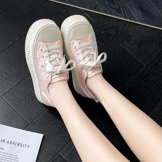 ZHR则则国风小白鞋厚底饼干鞋ins风板鞋超轻女鞋时尚运动鞋休闲鞋 商品图7