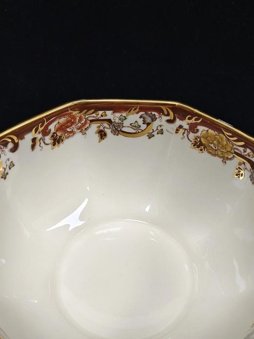 马森炻器八角碗，查斯特勒系列，高级洋气的奶咖底色，橙黄双色花卉搭配重金，棕色枝叶，画片复古贵气 商品图2