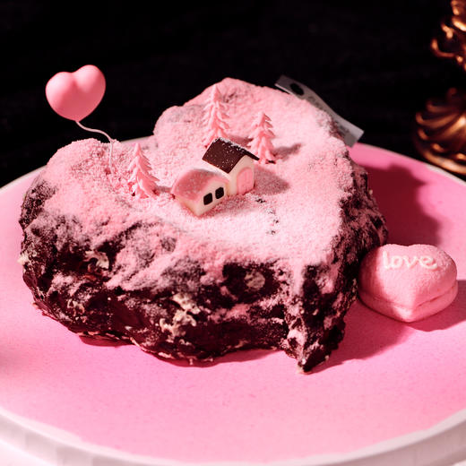 微景观慕斯【梦中的爱情岛】1.5磅  提拉米苏慕斯手工草莓酱夹心口味 商品图3