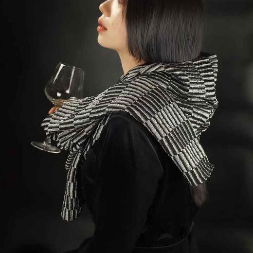 【ZAIKI西阵织】京都西阵织单色长丝女士围巾 商品图4