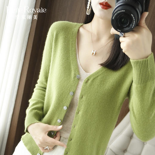 V领针织衫女士高级感百搭春秋款打底上衣SZ2713 商品图3