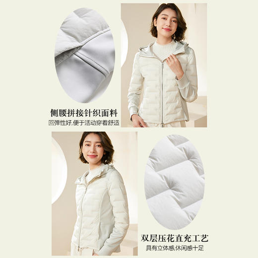 乔万尼羽绒服短款收腰设计90%绒子含量白鹅绒EM3T310 商品图3