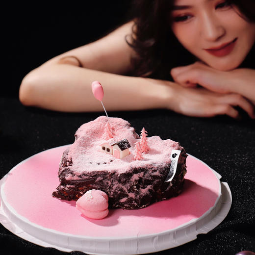 微景观慕斯【梦中的爱情岛】1.5磅  提拉米苏慕斯手工草莓酱夹心口味 商品图1