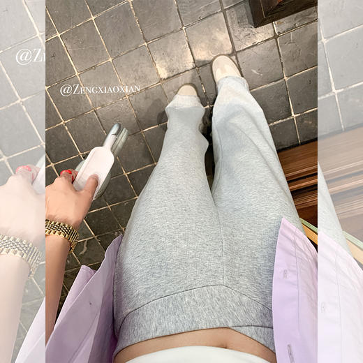 <曾小咸推荐>【长腿范本】灰色阔腿休闲裤 商品图3