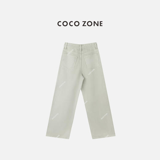 COCO ZONE100棉夏季新款显瘦百搭牛仔裤时尚浅色直筒裤CC1B0765 商品图5