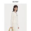 SELFWHO绵羊毛混纺法式长袖针织衫女2024秋新款轻薄镂空打底上衣 商品缩略图2