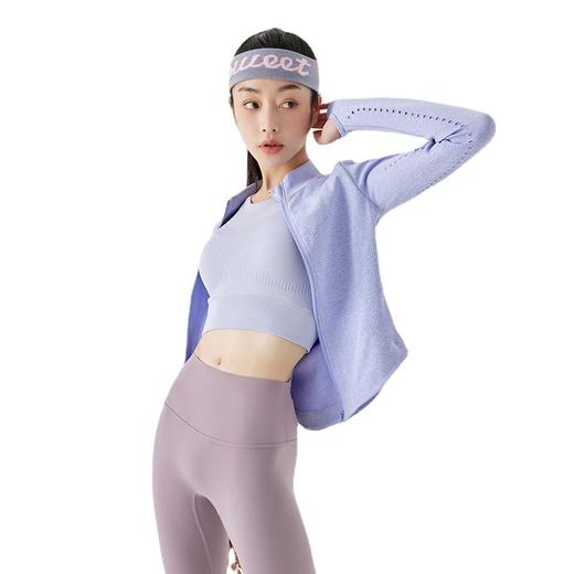 【路路精选】女运动拉链运动外套上衣健身衣服跑步瑜伽服套装暴汗服春夏 商品图4