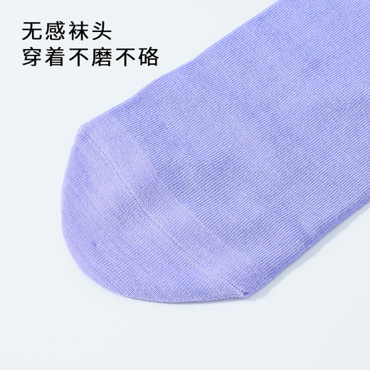 半醒袜子女黑白色堆堆中筒袜秋季轻薄ins潮高弹纯色网红可爱长袜 商品图2