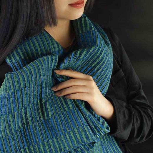 【ZAIKI西阵织】京都西阵织单色长丝女士围巾 商品图3