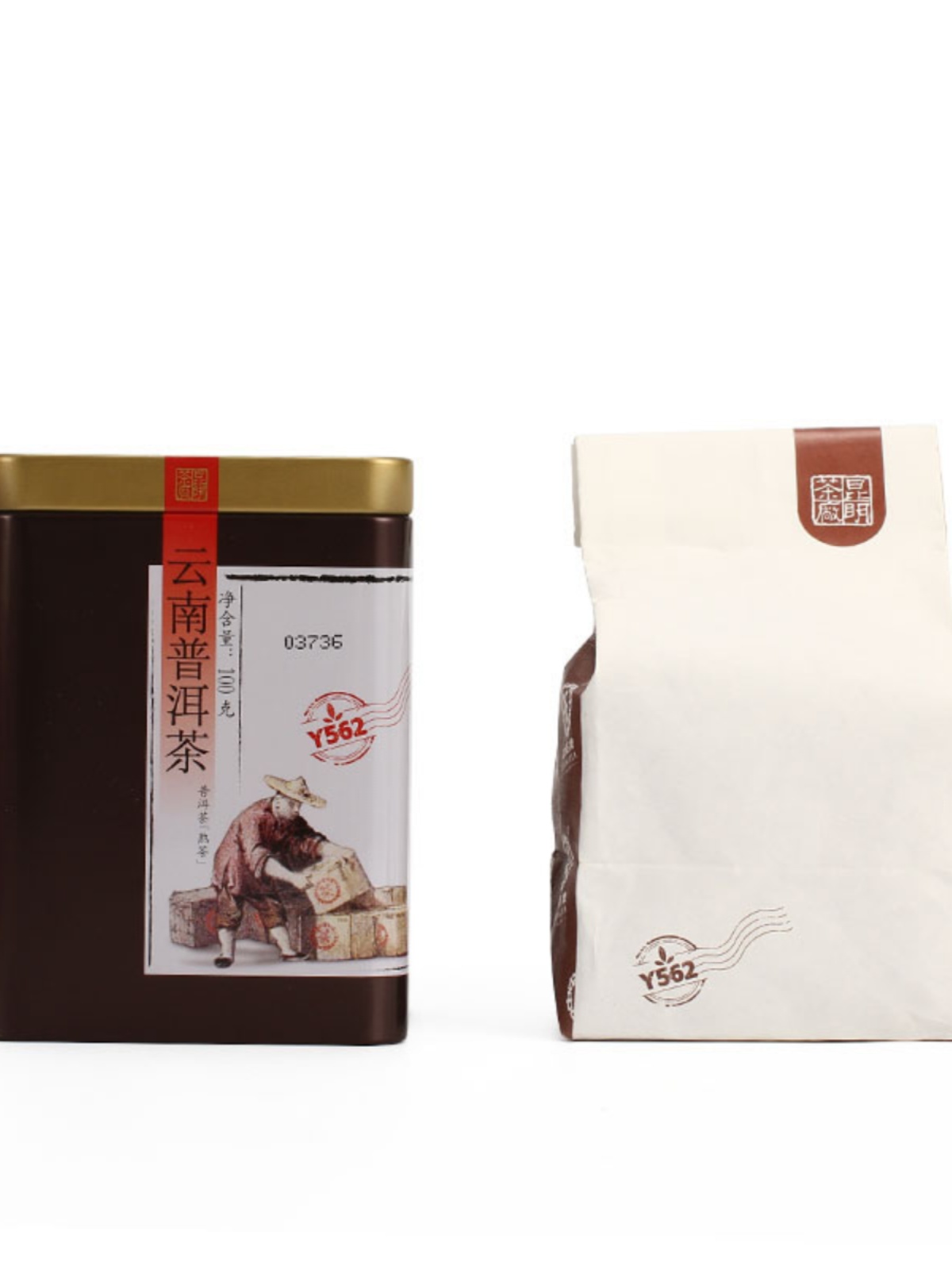 2022年中茶中茶Y562普洱茶熟茶 云南普洱熟茶罐装散茶100克茶叶