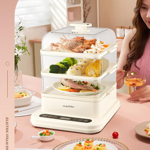【小家电】海牌Z20B多功能电蒸笼 浅黄色 HF 商品图1