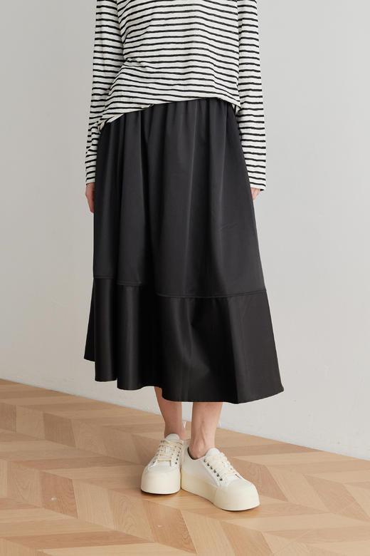 COCO ZONE夏季松紧腰显瘦A字裙百搭时尚半身裙CC1B0705 商品图0