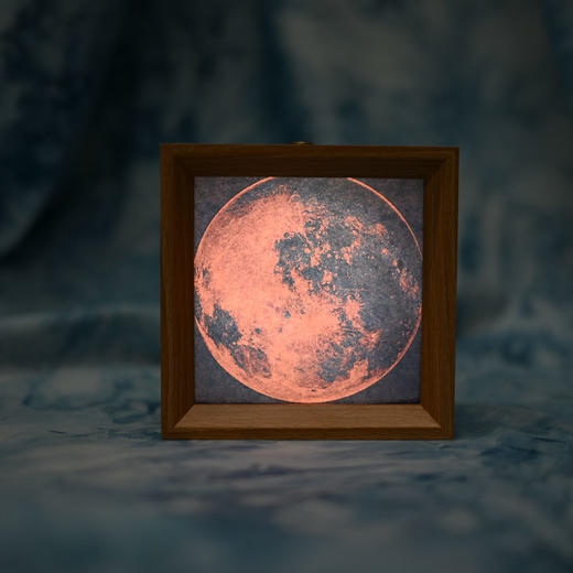 羽诗制造出品 靛蓝万象•浮光扎染兔相框夜灯月饼礼盒套装 商品图3