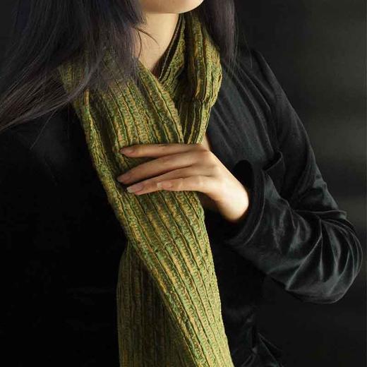 【ZAIKI西阵织】京都西阵织单色2折叠款女士围巾 商品图2