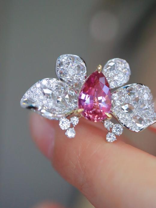 1.62ct 4.77g 粉蓝宝戒指 商品图0