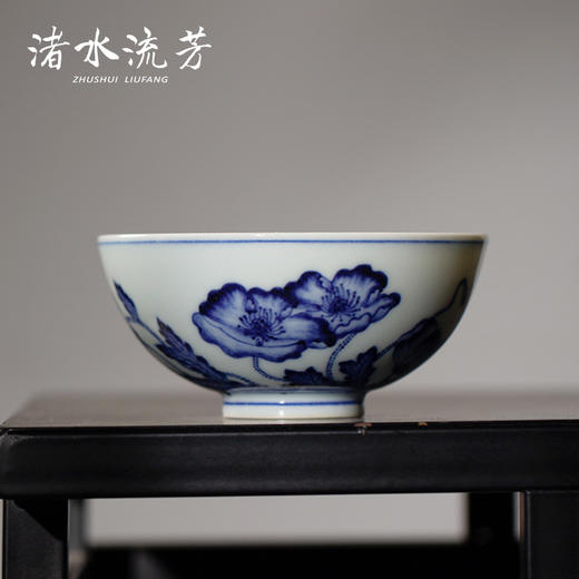 渚水流芳青花虞美人花卉纹碗（缺货） 商品图0
