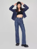 LEE新品美颜牛仔427标准高腰喇叭中蓝色女牛仔裤潮LWB246427203296 商品缩略图2