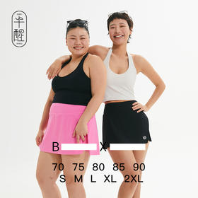 半醒云感二合一短裤高腰遮臀遮胯速干健身瑜伽假两件防走光裤裙