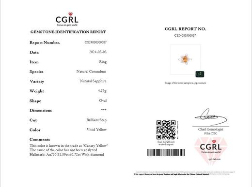 1.39ct 芬达石戒指 商品图5