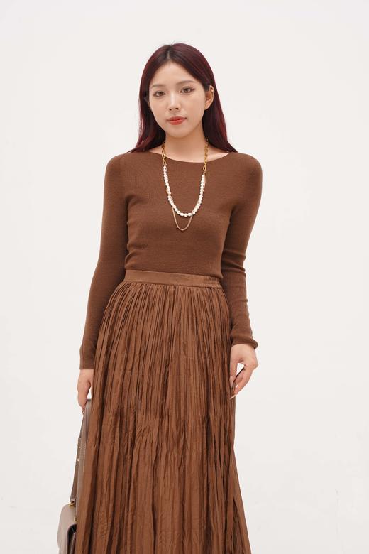 臣禾	一字领无缝针织衫JZ243090375【金猪甄选】 商品图7