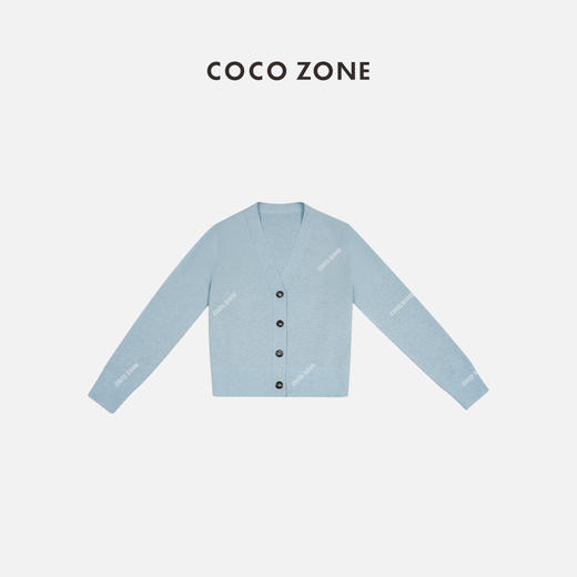 COCO ZONE春季时尚V领羊毛织V领单排扣针织衫24C10274 商品图4