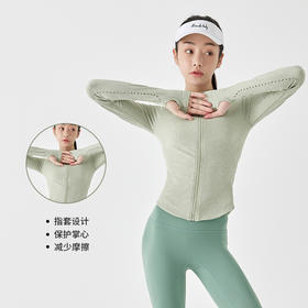 【路路精选】女运动拉链运动外套上衣健身衣服跑步瑜伽服套装暴汗服春夏
